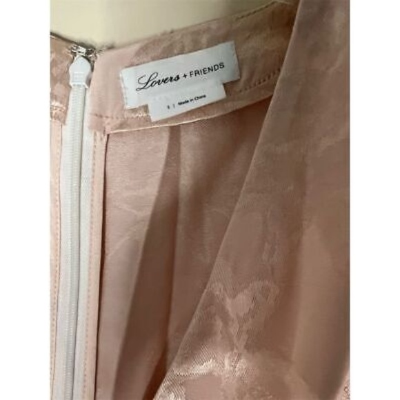 Lovers + Friends Pink Floral Faux Wrap Dress Size Small kimono Sleeve Party - Picture 3 of 10